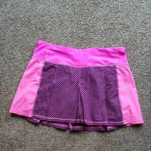 LULULEMON Pink Striped skort size 4